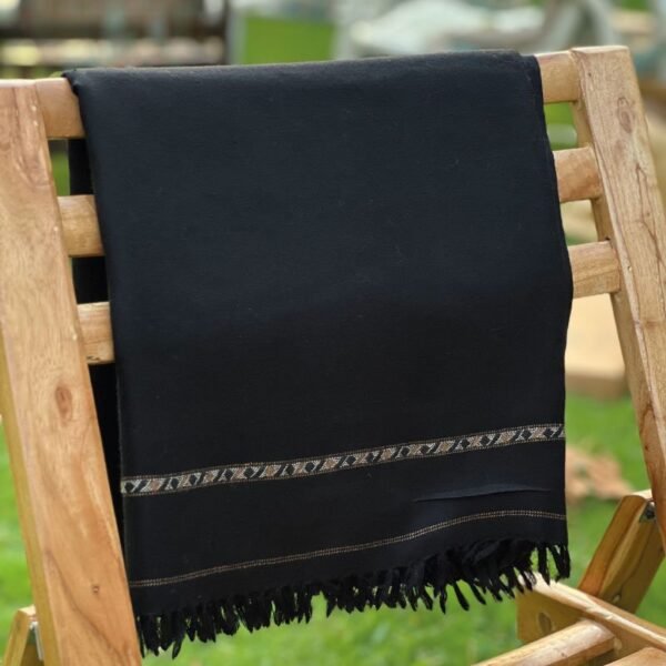 Black Salampuri Woolen Shawl - Image 2