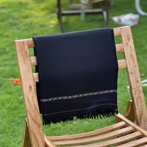 Black Salampuri Woolen Shawl - Image 5
